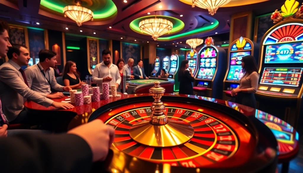 Experience high-stakes gambling excitement at https://www.ph22255.com/ with roulette and poker chips in action.