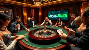 Experience the thrill of gambling at https://jun88buzz.info/ with poker chips and roulette excitement.