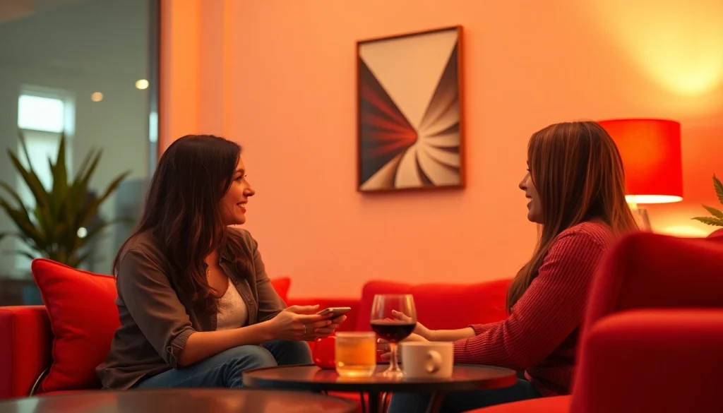 Intimate conversation setting highlighting sex chat AI interactions.