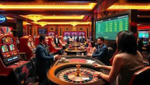 Players enjoying a thrilling game at thabet casino tables, filled with excitement and winning moments.