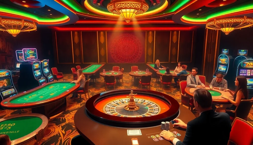 Experience the thrill of RR88 casino with vibrant roulette and engaged players.