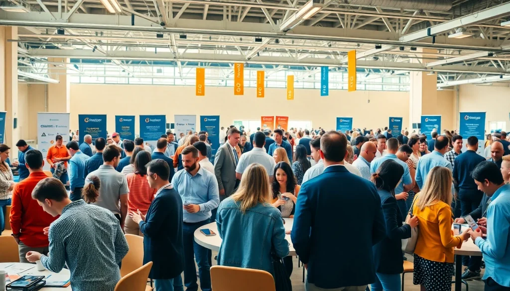 Engaging construction networking events with professionals exchanging ideas and connections.