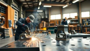 Crafting custom steel fabrication pieces in a dynamic workshop environment.