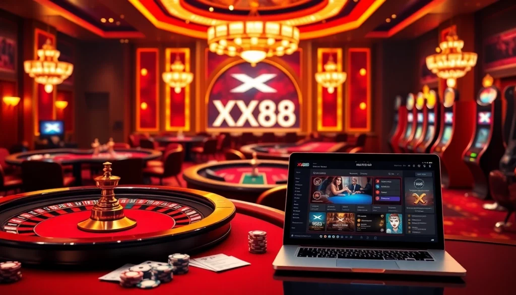 Experience thrilling gambling action at XX88 with luxurious casino games and vibrant online interfaces.