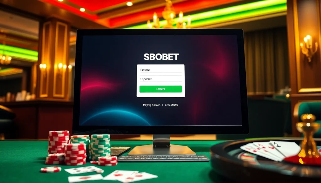 Experience thrilling SBOBET login for online betting with vibrant casino elements