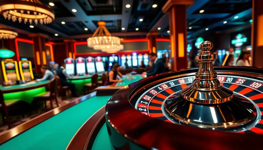 Topclub gamblers enjoying an exciting high-stakes game at a luxurious casino.