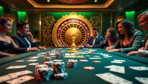 Experience RR88 gaming at a luxurious casino table with vibrant poker chips and cards.