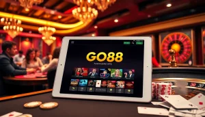Experience the excitement of tải go88 in a luxurious casino setting with vibrant games and elegant design.