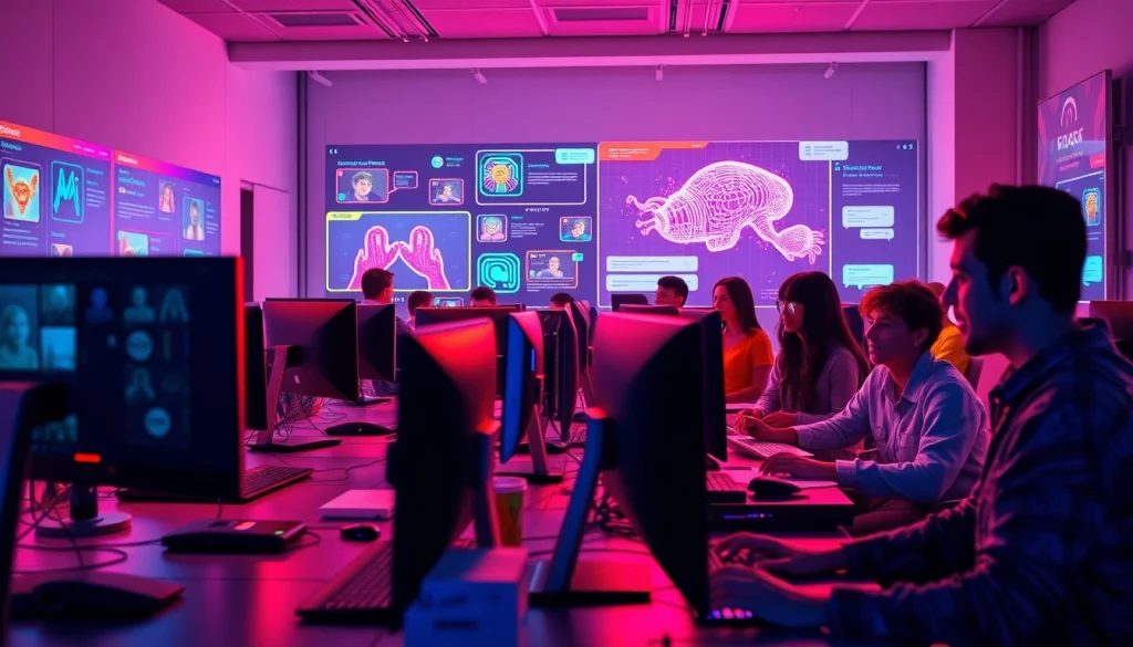 Engaging users chatting about the best nsfw ai platforms in a modern digital workspace.