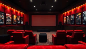 ดูหนัง สุดหรูในห้องดูหนังที่มีหน้าจอขนาดใหญ่และบรรยากาศอบอุ่น