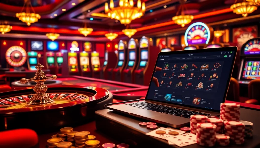 Découvrez le jeu de luxe avec 'casino en ligne Français' comprenant des tables de poker et des machines à sous.