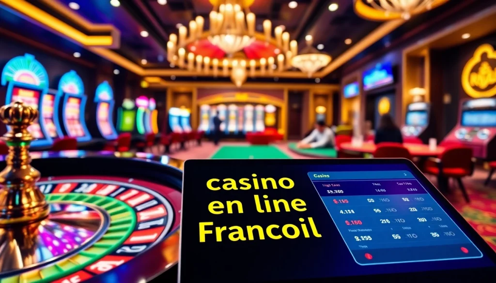 Le Casino en ligne Français stimule une excitation dynamique avec des scènes de poker et de roulette engageantes.