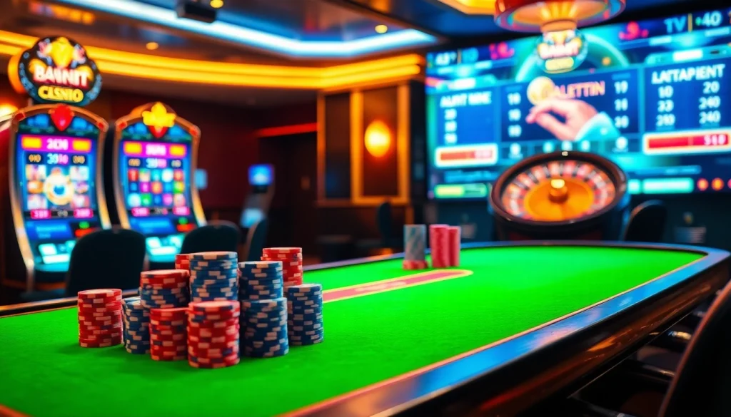 Découvrez l'excitation du casino en ligne Français avec une roulette dynamique et des actions de poker.