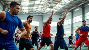 Phantom athletics clothing showcased by athletes in a vibrant training environment.