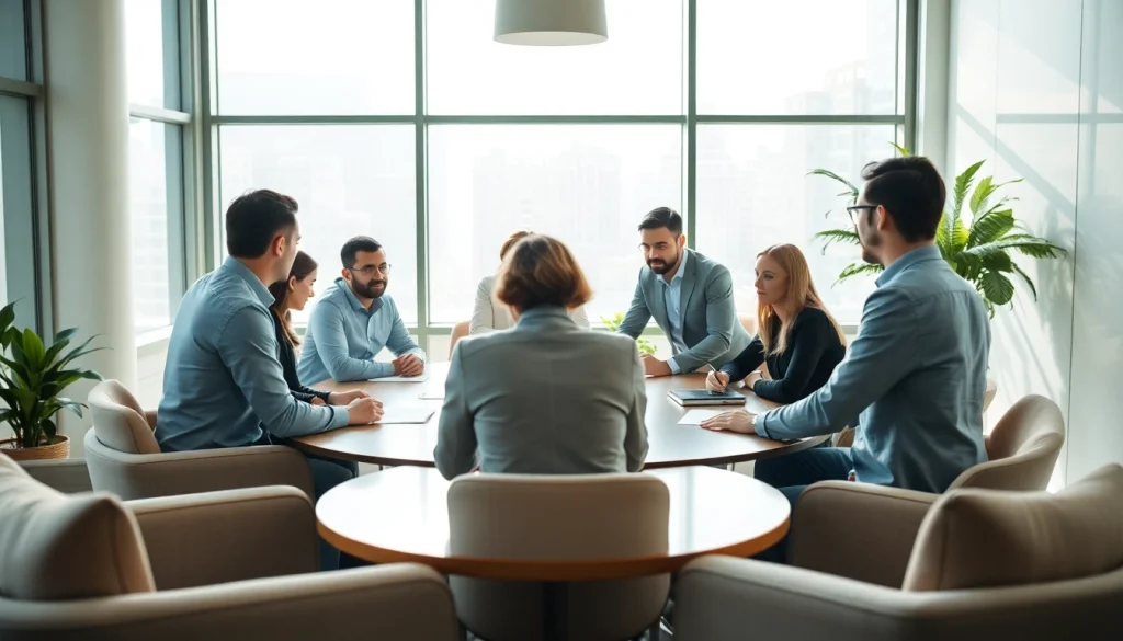 Gathering for competitive intelligence faqs in a modern workspace with a collaborative atmosphere.